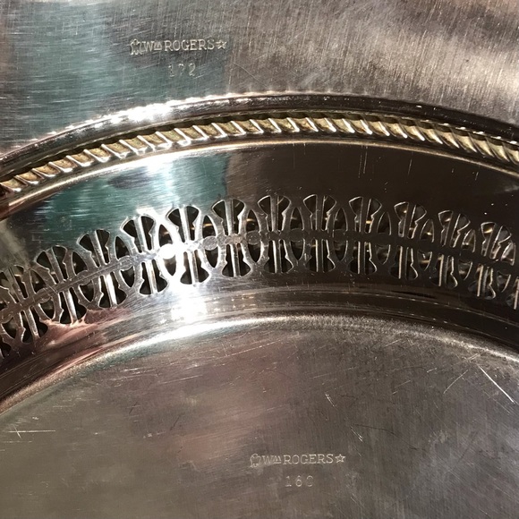 3pc “pure/fine” silver serving set includes a sml, lrg tray & matching bowl - Picture 4 of 12